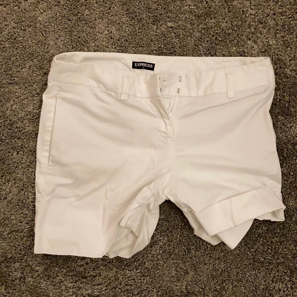 White Jean shorts